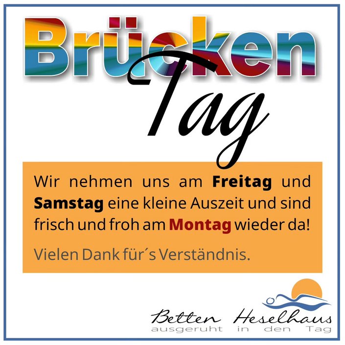 Wir sehen uns am Montag wieder...
Wünschen allen ein schönes langes Wochenende!! 👋 Wir sehen uns am Montag wieder...
Wünschen allen ein schönes langes Wochenende!! 👋